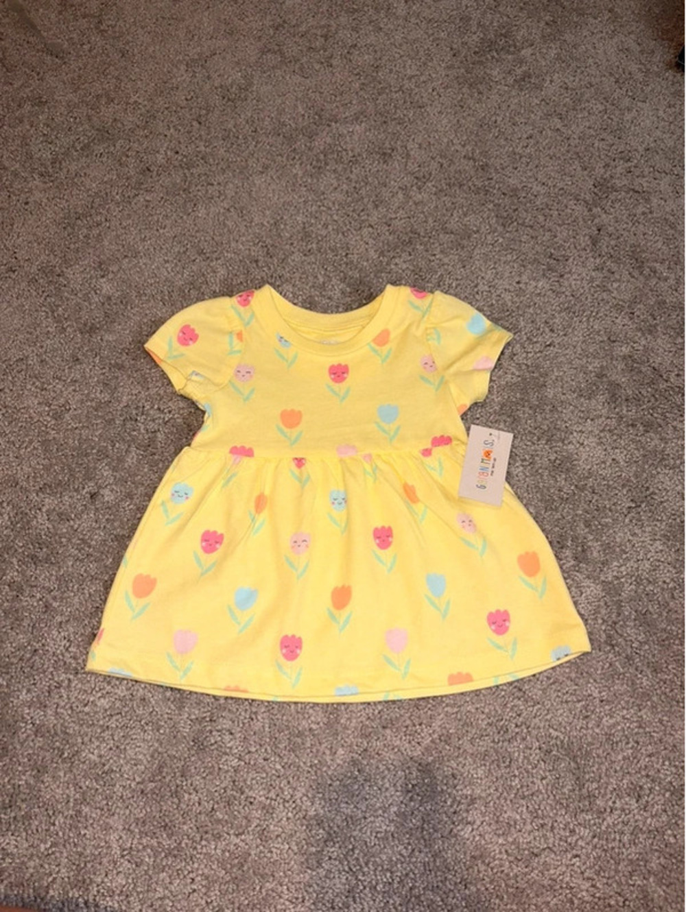 Garanimals Yellow Floral Dress 3-6 Months NWT Baby Girl